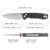 TVJM03BG14 Trivisa Dragonfly-B – Couteau Pliant EDC, Lame 14C28N, Manche G10, Verrouillage Axis Lock - Livraison Gratuite