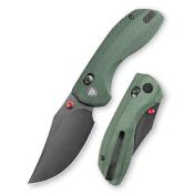 TVJM15GM14 Couteau Pliant Trivisa Hippo-GM Lame Acier 14C28N Manche Micarta Vert Crossbar Lock - Livraison Gratuite