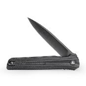 TVTY28BM14 Couteau Trivisa Seagull-Black Drop Point Lame Acier 14C28N Manche Micarta Black Bearing Liner Lock - Livraison Gratuite