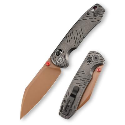 TVYD04RGM Couteau Pliant Trivisa Firefly Ultra-RG Lame Acier M390 Manche Titane Gris Foncé Crossbar Lock - Livraison Gratuite