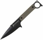 USMFIX3005GN Couteau Tactical fixe USMC  | Lame Spear Point  Acier 3Cr13 Manche Green Étui ABS - Livraison Gratuite