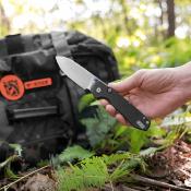 VOSA2903 Vosteed Raccoon 2.0 – Couteau pliant Top Liner Lock Lame Acier 14C28N Manche Micarta Noir - Livraison Gratuite