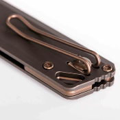 VOSA3505 Couteau Vosteed Parallel Lame Reverse Tanto Acier S35VN Copper Dune Manche Titane Violet - Livraison Gratuite