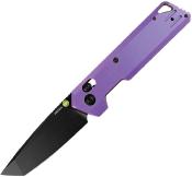 VOSA3521 — Couteau Vosteed Parallel Lame Acier 154CM Tanto Black Stonewash Manche Titane Anodisé Violet Crossbar Lock - Livraison Gratuite