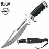 GH5037 Couteau Hibben Legionnaire Bowie | Lame Acier 7Cr17MoV | Manche Pakkawood Black & Housse Cuir - Livraison Gratuite