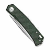 S250892 Couteau Sencut Braxx Green | Lame Clip Point Acier D2 Satin | Slipjoint & Manche Green Canvas Micarta - Livraison Gratuite